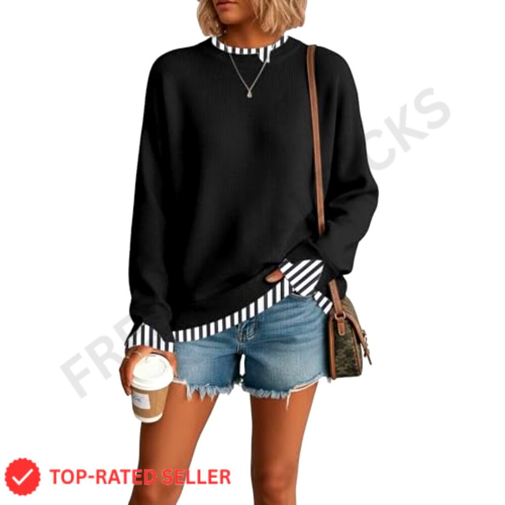 Viscose Polyester Polyamide Oversized Pullover Sw… - image 5